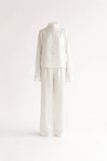 Silk/Linen Clothing Set - White