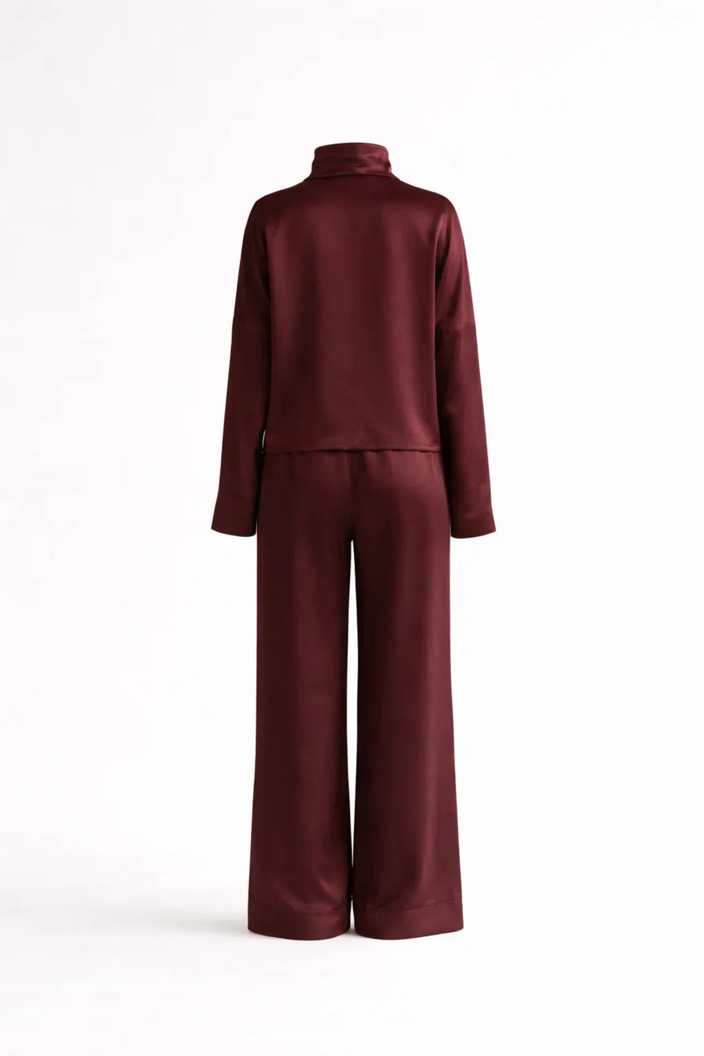 Silk/Cotton Clothing Set - Burgundy