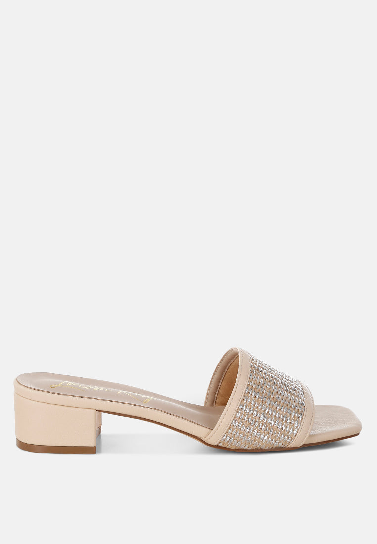 Gisella Raffia Slip On Sandals