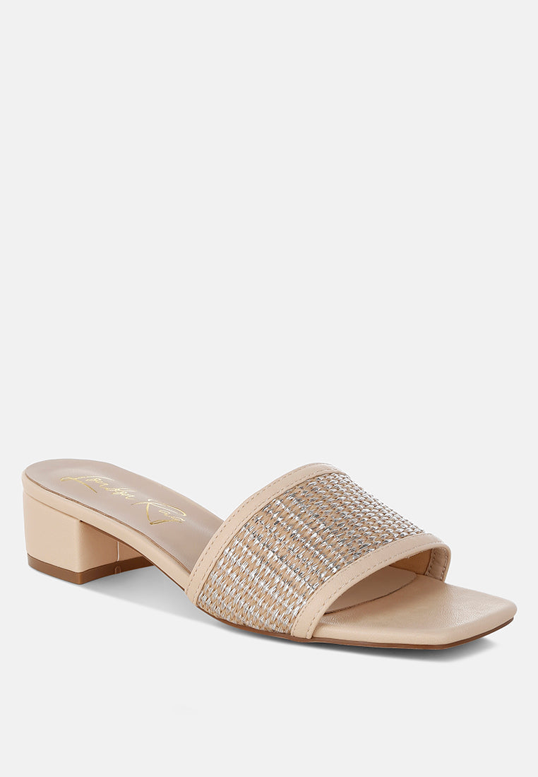 Gisella Raffia Slip On Sandals
