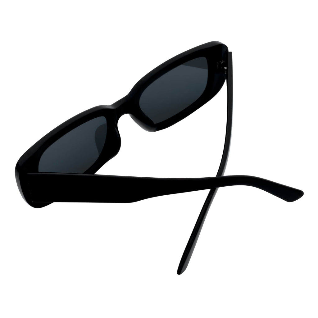 SLIM - Small Rectangle Sunglasses Gloss Black Smoke