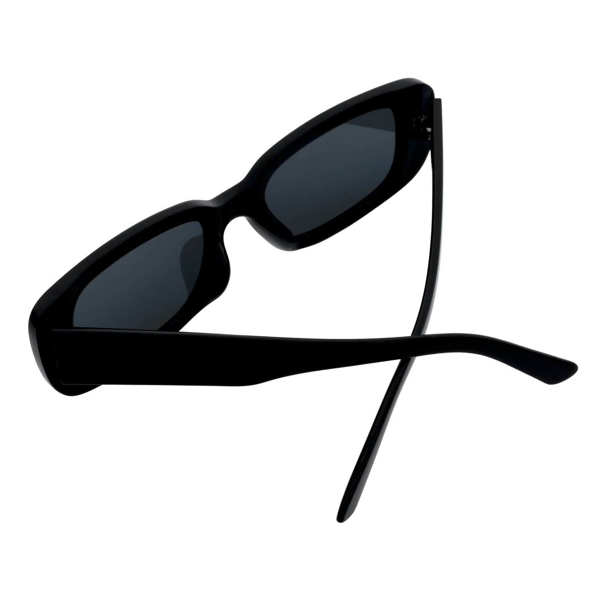 SLIM - Small Rectangle Sunglasses Gloss Black Smoke