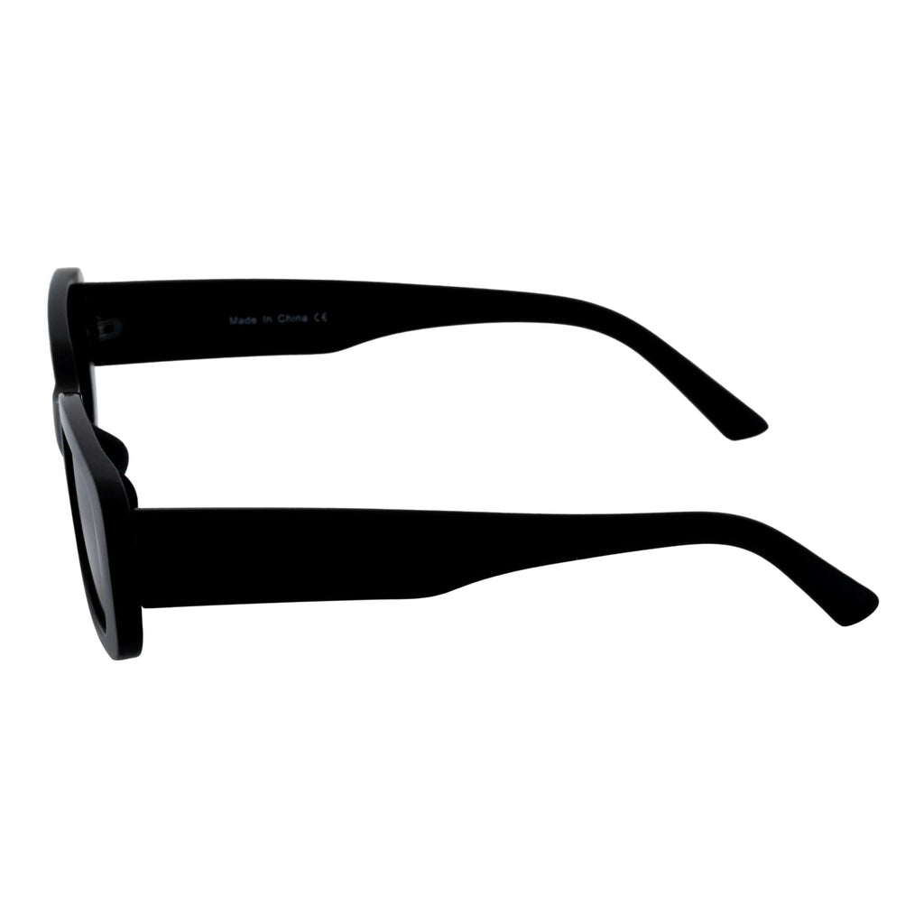 SLIM - Small Rectangle Sunglasses Gloss Black Smoke